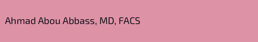 Ahmad Abou Abbass, MD, FACS